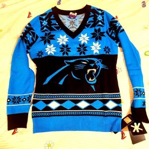 NFL Apparel  "Ugly Christmas Sweater" NC PANTHERS